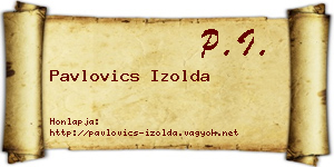 Pavlovics Izolda névjegykártya